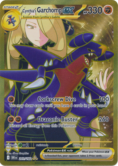 Cynthia's Garchomp ex 241/182 (Full Art)
