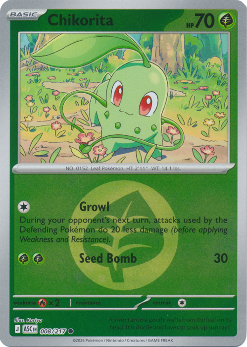 Chikorita 008/217 (Reverse Holo)