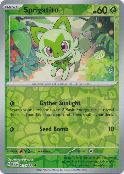 Sprigatito 012/193 (Reverse Holo)