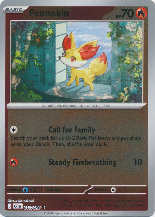 Fennekin 011/086 (Reverse Holo)