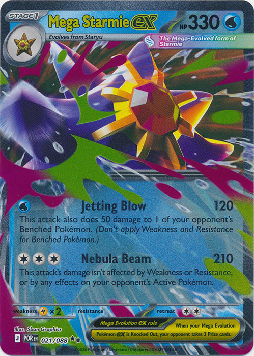 Mega Starmie ex 021/088 (Holo)