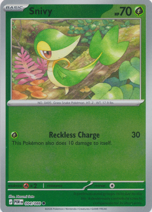 Snivy 004/088 (Reverse Holo)