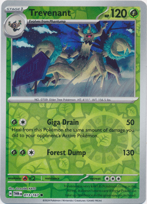 Trevenant 013/167 (Reverse Holo)