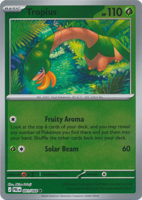 Tropius 001/084 (Reverse Holo)