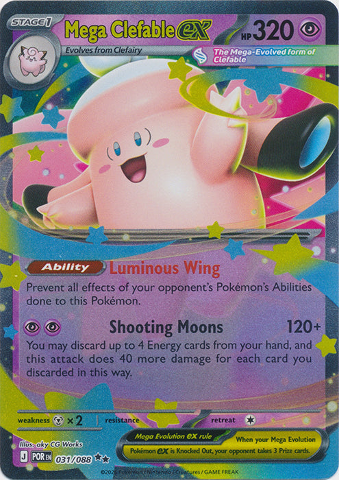 Mega Clefable ex 031/088 (Holo)