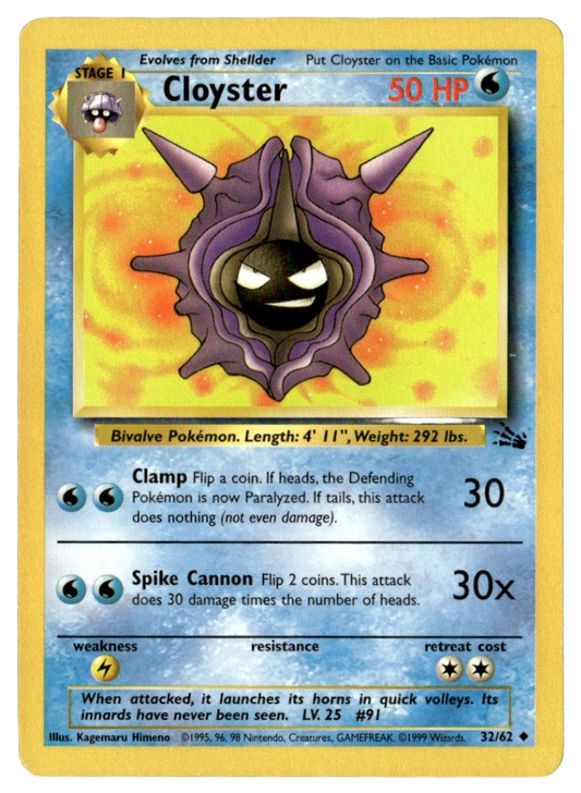 Cloyster 32/62 (Fossil Set)