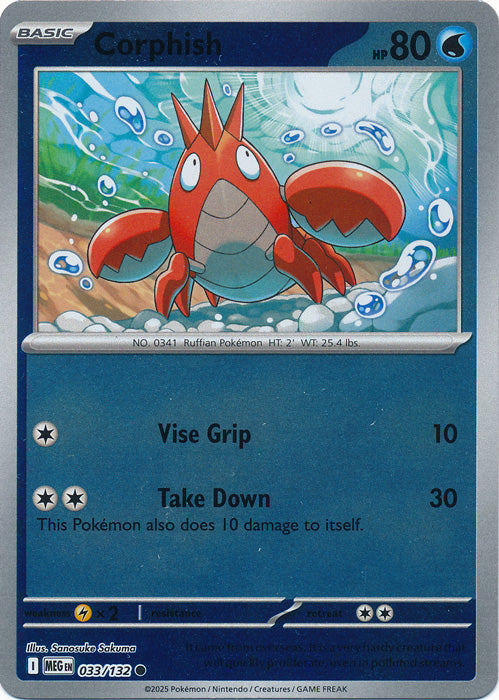 Corphish 033/132 (Reverse Holo)