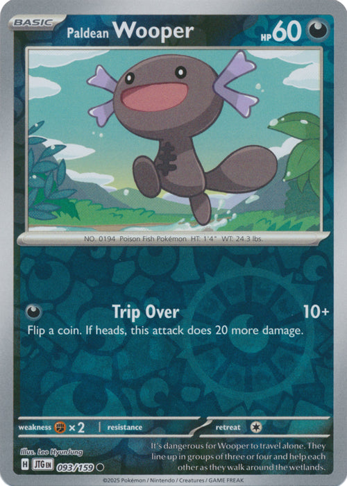 Paldean Wooper 093/159 (Reverse Holo)