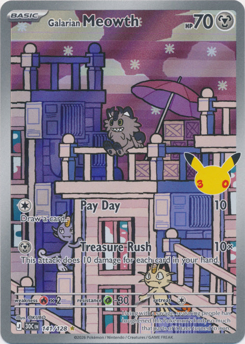 Galarian Meowth 141/128 (Holo Full Art)
