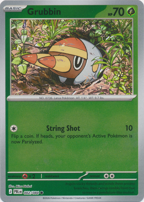 Grubbin 002/084 (Reverse Holo)