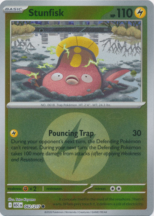 Stunfisk 062/217 (Reverse Holo)