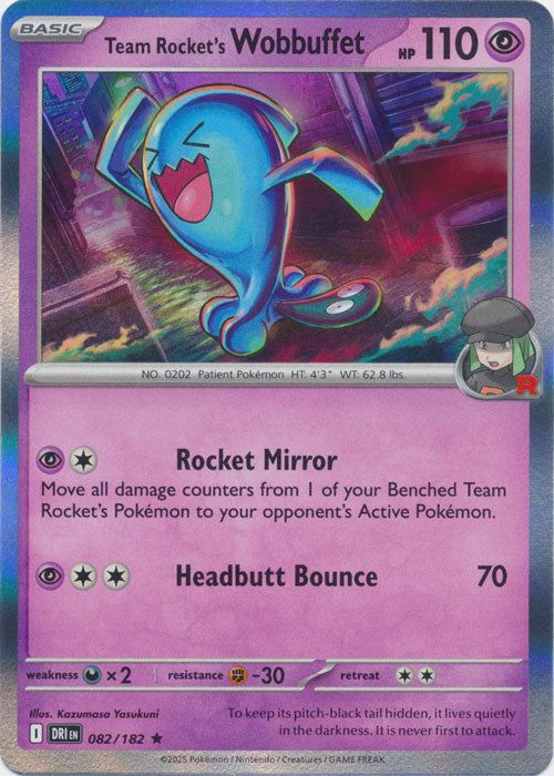 Team Rocket's Wobbuffet 082/182 (Holo)