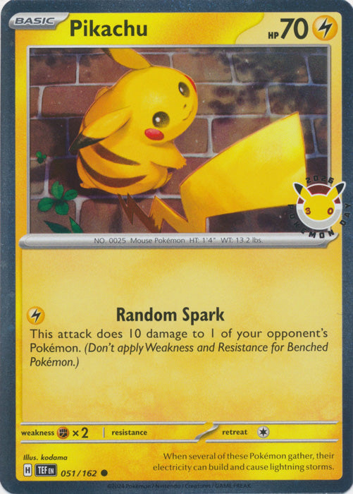 Pikachu 051/162 (Stamped Pokemon Day 2026)