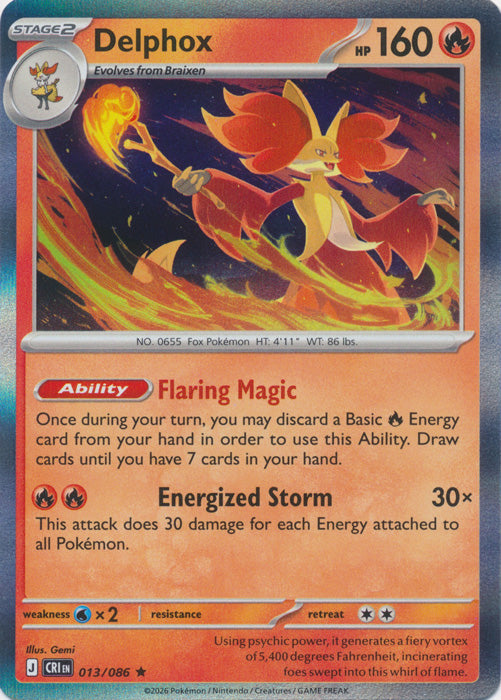 Delphox 013/086 (Reverse Holo)
