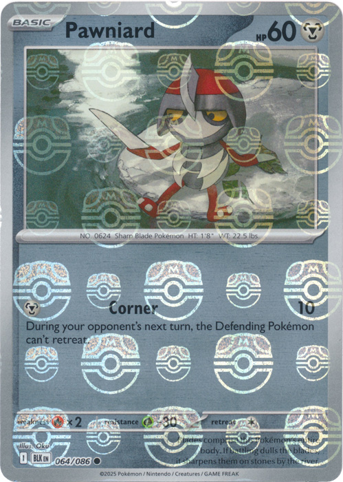 Pawniard 064/086 (Master Ball Holo)