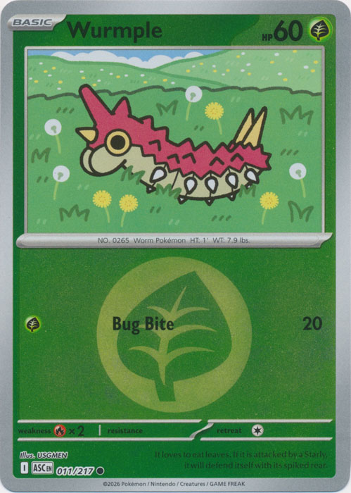 Wurmple 011/217 (Reverse Holo)